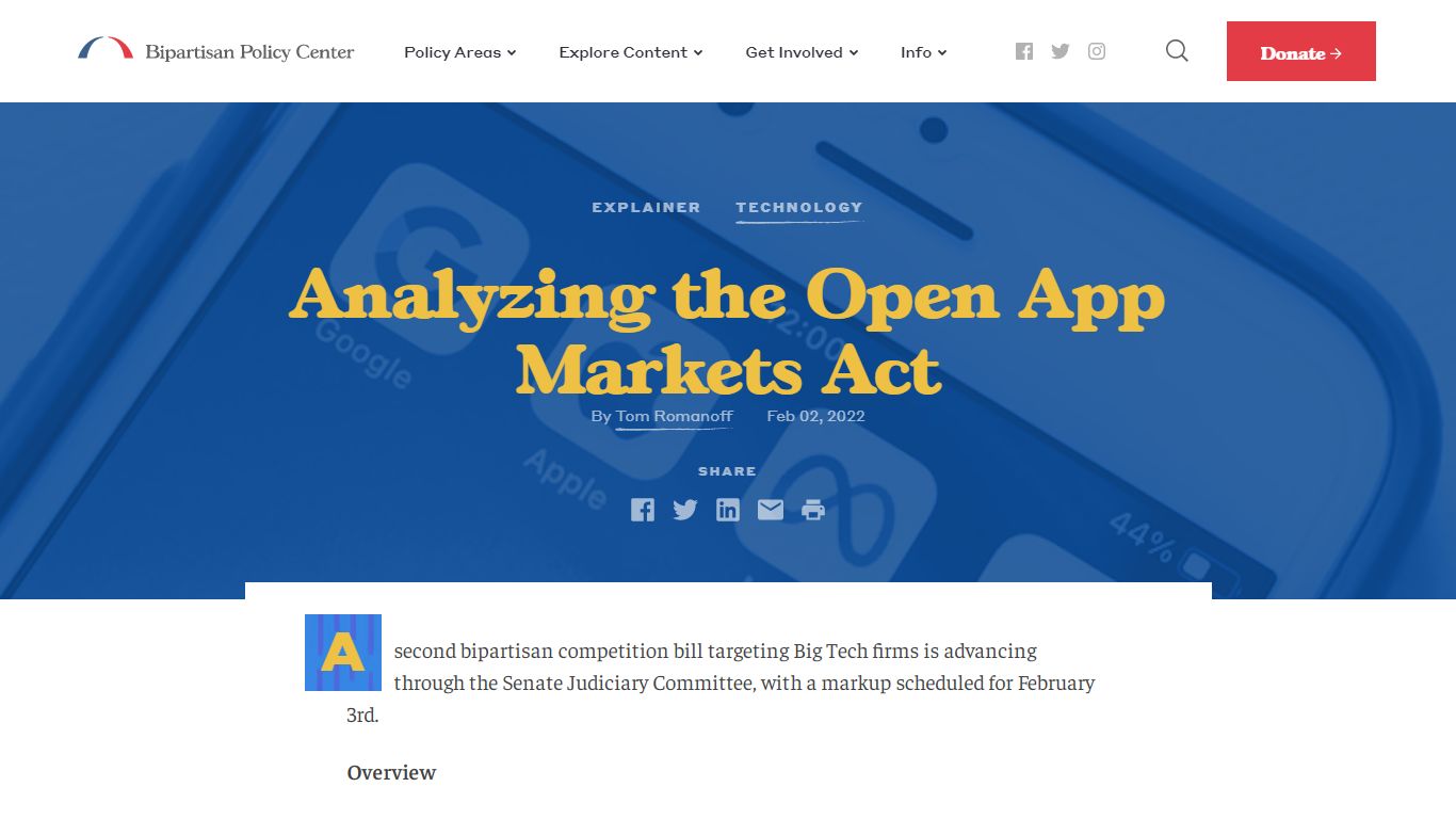 Analyzing the Open App Markets Act | Bipartisan Policy Center